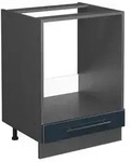 Vicco Herdumbauschrank, Dunkelblau, Anthrazit, Holzwerkstoff, 2 F&auml;cher, 1