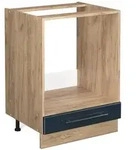 Vicco Herdumbauschrank, Dunkelblau, Honigeiche, Holzwerkstoff, 2 F&auml;cher, 1
