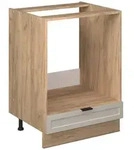 Vicco Herdumbauschrank, Grau, Honigeiche, Holzwerkstoff, 2 F&auml;cher, 1...
