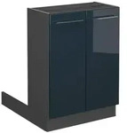 Vicco K&uuml;cheninsel, Dunkelblau, Anthrazit, Holzwerkstoff, Rechteckig, 60x82x70...