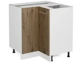 Vicco Eckunterschrank, Eiche Artisan, Wei&szlig;, Holzwerkstoff, 1 F&auml;cher,...