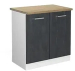 Vicco Sp&uuml;lenunterschrank, Schwarz, Wei&szlig;, Holzwerkstoff, 1 F&auml;cher, Rechteckig,