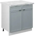 Vicco K&uuml;chenunterschrank, Hellblau, Wei&szlig;, Holzwerkstoff, 1 F&auml;cher, 2...
