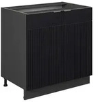 Vicco Sp&uuml;lenunterschrank, Schwarz, Anthrazit, Holzwerkstoff, 2 F&auml;cher,...