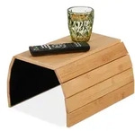 Relaxdays Sofatablett, Mehrfarbig, Holz, Textil, 48x1x32 cm, Wohnzimmer, Sofas &