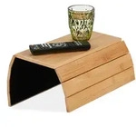 Relaxdays Sofatablett, Mehrfarbig, Holz, Textil, 43.5x1x33 cm, Wohnzimmer, Sofas &