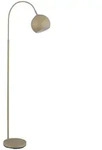 Globo Stehleuchte Benno, Sand, Kunststoff, Metall, 25x150x46 cm, CE, Fu&szlig;schalter,