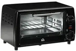 Homcom Minibackofen, Schwarz, Metall, 26x22x36.5 cm, rostfrei, Kochen, T&ouml;pfe,