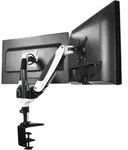 Mid.you Monitor-Halterung, Schwarz, Wei&szlig;, Metall, 66x34x32 cm, breitenverstellbar,