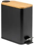 bremermann Abfalleimer,, Schwarz, Metall, 14x28.5x30 cm, Badaccessoires,