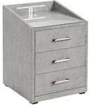 Mid.you Nachtschrank, Schlamm, Kunststoff, 3 Schublade(n) Schubladen, 47x61x46 cm,