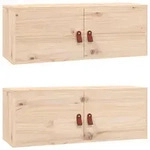 vidaXL H&auml;ngeelement, Natur, Holz, Kiefer, Rechteckig, 80x30x30 cm, Wohnzimmer,