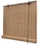 vidaXL Bambusrollo, Braun, Holz, F&uuml;llung: Bambus, Rechteckig, 100x160 cm,