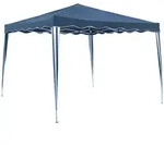 Gardenson Pavillon, Metall, Streifen, quadratisch, 295x260x295 cm, wetterbest&auml;ndig,