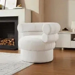Livetastic Sessel, Wei&szlig;, Holz, Eukalyptusholz, 86.4x71x79 cm, Sitzfl&auml;che 360&deg;