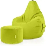 Green Bean Sitzsack, Hellgr&uuml;n, Textil, F&uuml;llung: Styroporkugeln, Oval,...