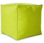 Green Bean Sitzsack-Hocker, Hellgr&uuml;n, Textil, F&uuml;llung: Styroporkugeln, Oval,