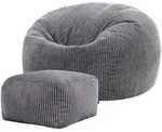 icon Sitzsack, Anthrazit, Kunststoff, 240 L, 1-Sitzer, Rund, 85x50x85 cm,...