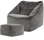 icon Sitzsack, Grau, Kunststoff, 1-Sitzer, 100x80x88 cm, Hergestellt in Deutschland,