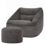 icon Sitzsack, Grau, Textil, 340 L, 1-Sitzer, Freiform, 100x80x88 cm,...