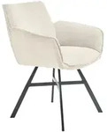 SetOne by Musterring Armlehnstuhl, Creme, Textil, eckig, X-Form, 60x84x65 cm,