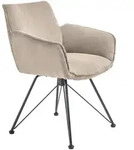 SetOne by Musterring Armlehnstuhl, Ecru, Textil, Rundrohr, Haarnadel, 60x84x65...
