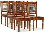 vidaXL Esszimmerst&uuml;hle, Braun, Holz, 43x100x43 cm, Esszimmer, St&uuml;hle,