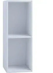 Mid.you Schallplattenregal, Wei&szlig;, Holzwerkstoff, 1 F&auml;cher, 34x72x30 cm, Wohnzimmer,
