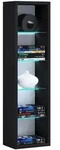 Mid.you Wandregal Rasito, Schwarz, Holzwerkstoff, 4 F&auml;cher, 21x77x14 cm, stehend,