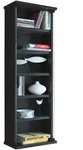 Mid.you Cd-Regal, Schwarz, Glas, Holzwerkstoff, 5 F&auml;cher, 31x91.5x18 cm, Wohnzimmer,