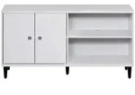 ebuy24 TV, Wei&szlig;, Holzwerkstoff, 136x70x36 cm, Wohnzimmer, TV M&ouml;bel