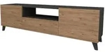 [en.casa] Lowboard, Eiche, Kunststoff, 140x46x30 cm, Wohnzimmer, Wohnw&auml;nde,