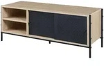 [en.casa] Tv-Element, Eiche, Schwarz, Metall, Rechteckig,Rechteckig, 120x45x40...