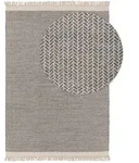 benuta Pure Wollteppich, Grau, Textil, Grafikmuster, Rechteckig, 200x300 cm, Gots,