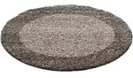 Ayyildiz Hochflorteppich Life 1503, Taupe, Textil, Bord&uuml;re, rund, Oeko-Tex&reg;