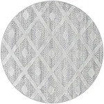 Ayyildiz Webteppich Pisa 4707 grau, Grau, Textil, Boho, rund, Oeko-Tex&reg; Standard