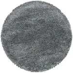 Ayyildiz Hochflorteppich Fluffy 3500 Lightgrey, Hellgrau, Textil, Uni, rund,