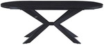Home Deluxe Esstisch, Schwarz, Holz, Teilmassiv, 100x4x160 cm, Esszimmer,...