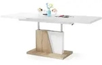 designimpex Couchtisch, Wei&szlig;, Sonoma Eiche, Holzwerkstoff, 120x60x70 cm, Wohnzimmer,