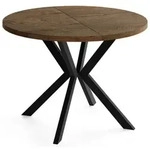 WFL Group Esstisch, Alteiche, Metall, 10-Sitzer, Rund,Rund, 200x76x120 cm, Esszimmer,