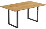 Home Deluxe Esstisch, Hellbraun, Holz, Teilmassiv, 100x4x160 cm, Esszimmer, Tische,