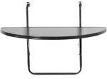 Gardenson Balkonh&auml;ngetisch, Anthrazit, Metall, Holzwerkstoff, rund, 100x20x50 cm,
