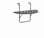 Gardenson Balkonh&auml;ngetisch Veba, Anthrazit, Metall, rund, 50x8x100 cm, FSC Mix,