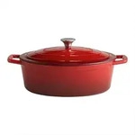Br&auml;ter 5 Stars, Creme, Rot, Metall, 5 L, oval, 25x11x33 cm, Kochen, T&ouml;pfe, Br&auml;ter