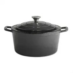 Schmortopf 5 Stars, Anthrazit, Creme, Metall, 6 L, rund, 28x18x28 cm, Kochen, T&ouml;pfe,