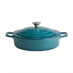 Schmortopf 5 Stars, Creme, T&uuml;rkis, Metall, 3 L, rund, 28x7x28 cm, Kochen, T&ouml;pfe,