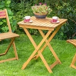 Gardenson Gartenklapptisch Porto, Natur, Holz, Eukalyptusholz, massiv, quadratisch,