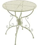 CLP Gartenbeistelltisch, Gr&uuml;n, Gr&uuml;n, Metall, Rund, 70x74x70 cm, Gartenm&ouml;bel,