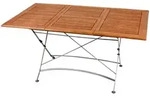 Gardenson Gartentisch, Braun, Schwarz, Holz, Metall, Eukalyptusholz, Hartholz,