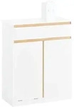 SoBuy W&auml;scheschrank, Wei&szlig;, Holzwerkstoff, Holz, 71x85x33 cm, Badezimmer,